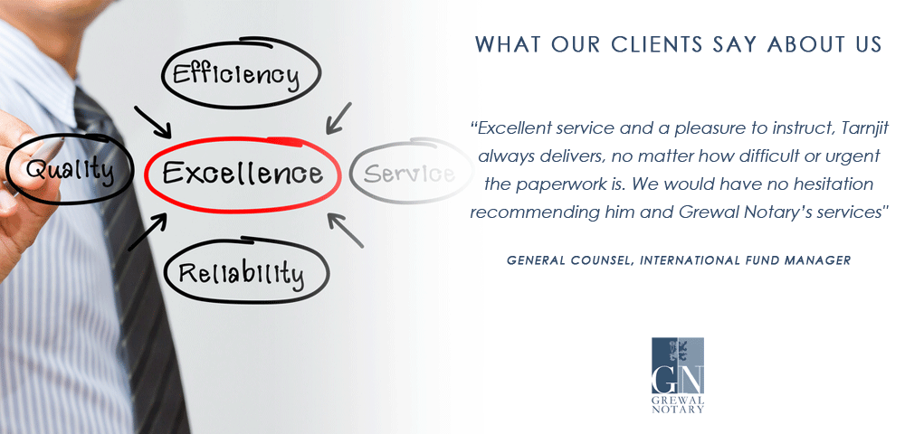 What our clients say about our notary public service